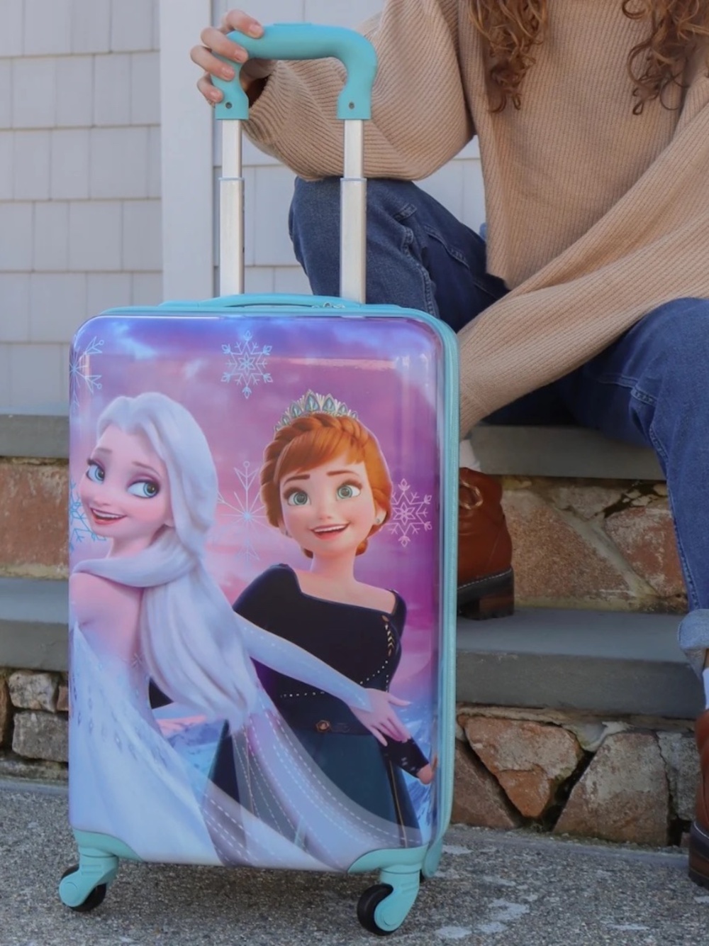 Disney Frozen Elsa & Anna Hardside Rolling Carry-On Luggage